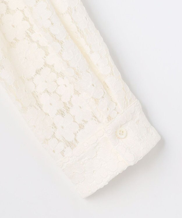 組曲 【先行予約・WEB限定】フラワーラッセルレースシャツライク ブラウス ホワイト系