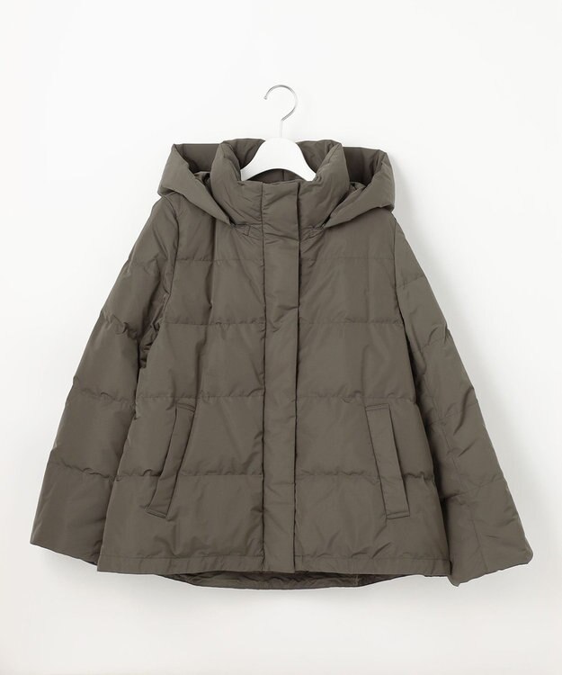 自由区 L 【洗える】マイクロタッサーダウン コート カーキ