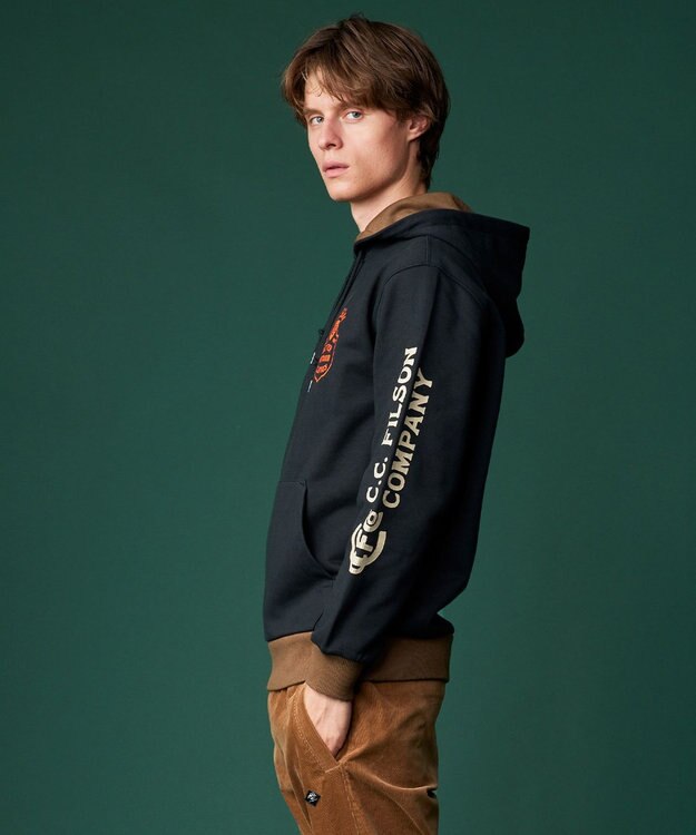 JOSEPH ABBOUD MOUNTAIN 【FILSON】PROSPECTOR GRAPHIC HOODIE　フーディ ブラック系