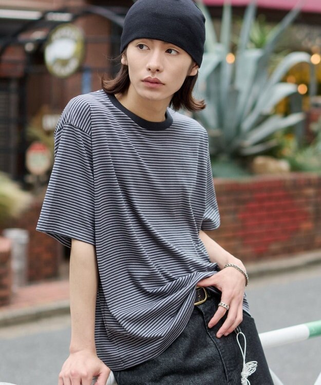 WEGO 【ユニセックス着用ITEM】ボーダーリンガーT（SS） ブラックボーダー