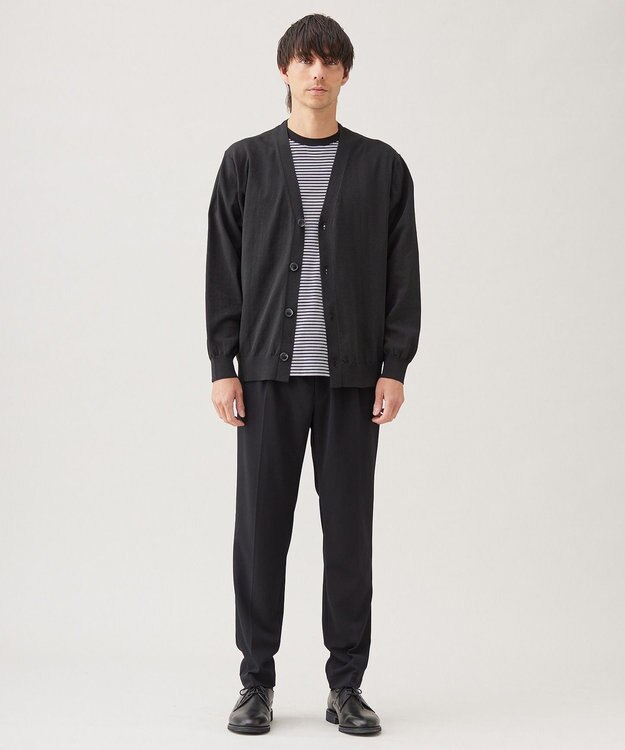 UNFILO MENS スゴ機能美 ニット カーディガン ダークカーキ