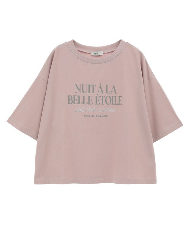 earth music&ecology 【接触冷感/洗濯機可】ＮＵＩＴＡ　ＬＡ　ＢＥＬＬＥ　ＥＴＯＩＬＥショートＴ Pink Beige