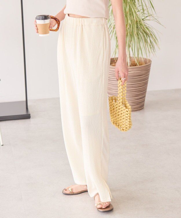 AMERICAN HOLIC シャーリングイージーパンツ Ivory