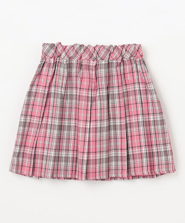 ANY KIDS ラメチェックプリーツスカパン ピンク系