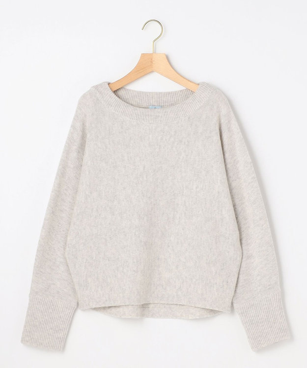 組曲 【加藤ローサさん着用】ウールカシミヤミックスボートネック ニット ライトグレー系