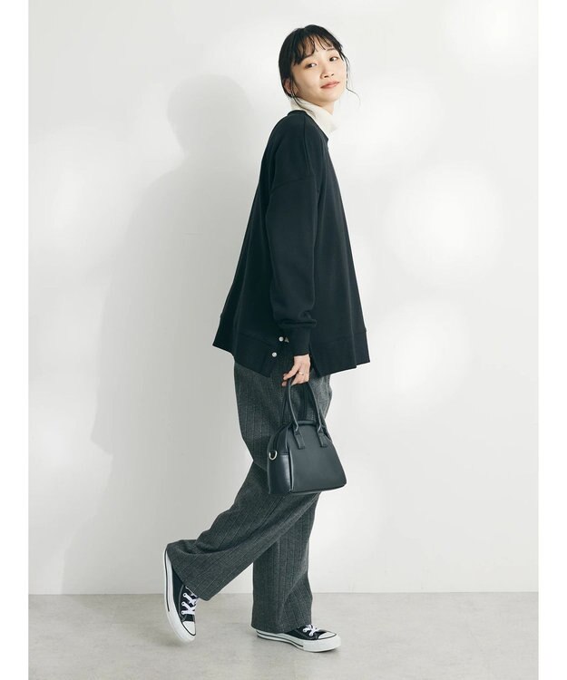 CRAFT STANDARD BOUTIQUE 裏毛リングドットプルオーバー Black