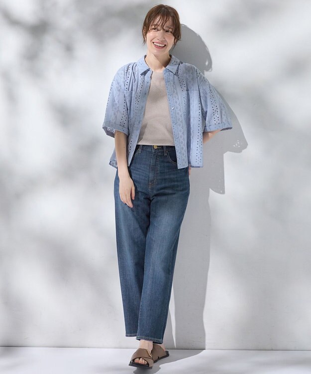 ANY L 【洗濯機可】ラメテレコTシャツ ベージュラメ