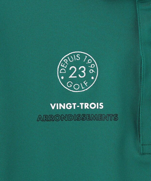 23区GOLF 【MEN】グラフィックロゴ 半袖ポロシャツ グリーン系