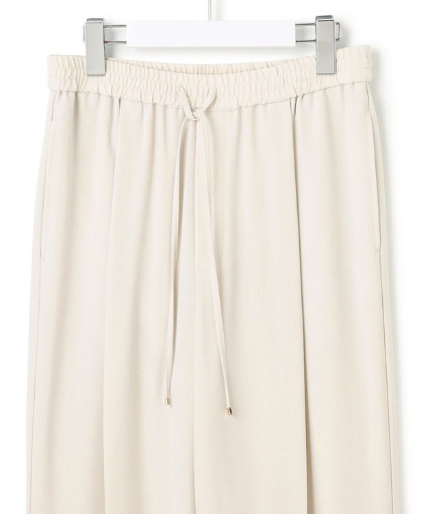 23区 【接触冷感/UVカット/吸水速乾】ストレッチジョーゼット ワイド パンツ ベージュ系