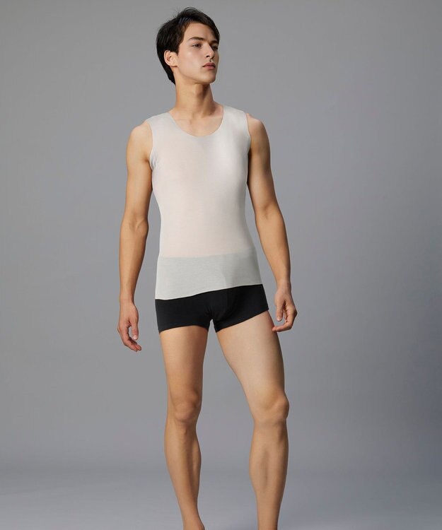 WACOAL MEN 【オーガニック綿混インナー】多機能を着る。綿の贅沢オーガニック 汗取り機能つき ノースリーブ GL5211 /ブロス バイ ワコールメン グレー