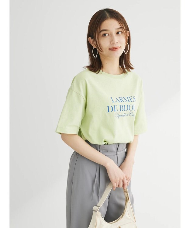 Green Parks 両面ロゴツアーボックスＴシャツ Lime Green