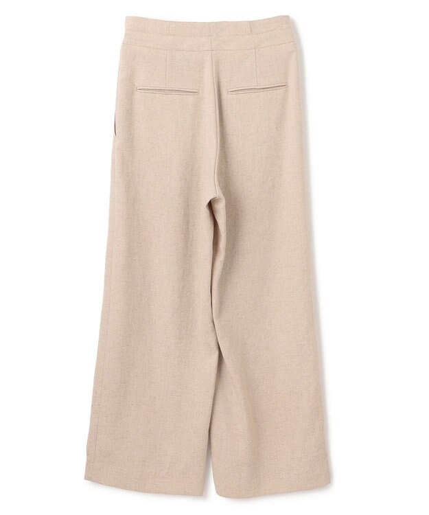 BEIGE， 【洗える】CAROLE / リネンライクラップワイドパンツ Sand