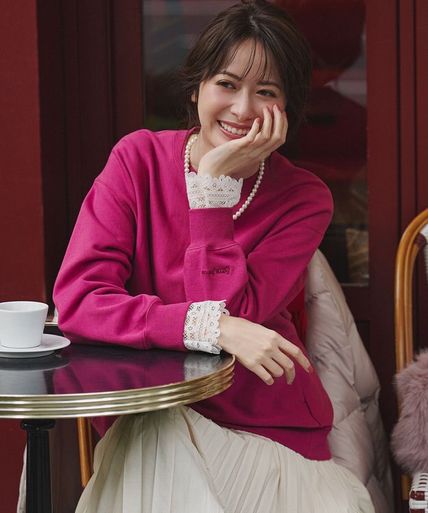 23区 カラー スウェット ぶどう色