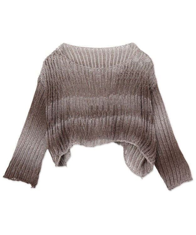 WEGO グラデーションニットプルオーバー ブラウン