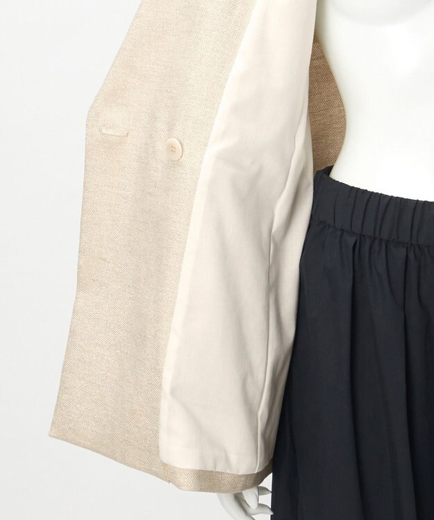 23区 【GOLD LABEL】GIOTEXリネンスパーク ダブルジャケット ベージュ系