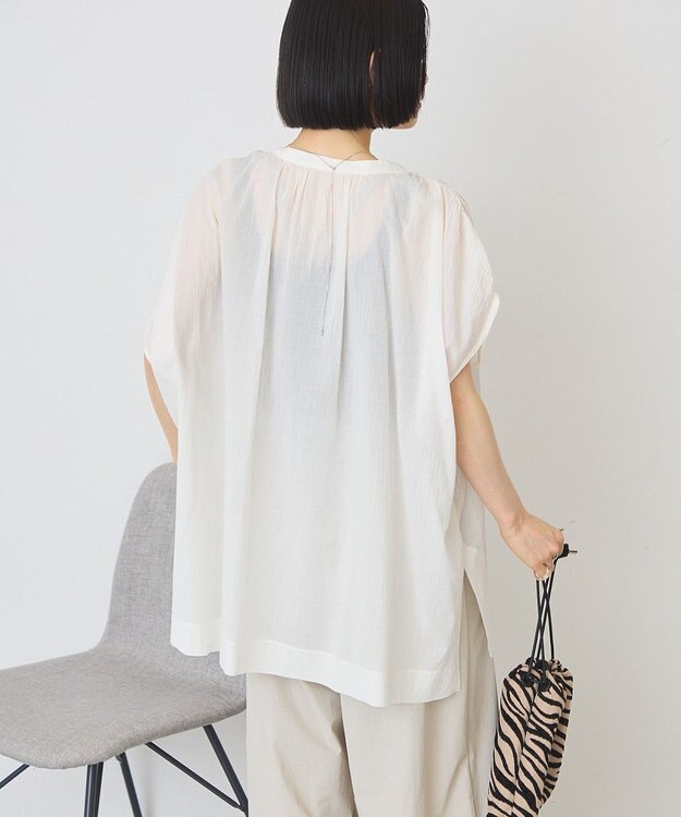 AMERICAN HOLIC フレンチスリーブスキッパーブラウス Ivory