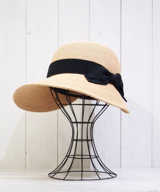 石田製帽 ラフィアブレード　ソフトジョッキーキャップ ナチュラル