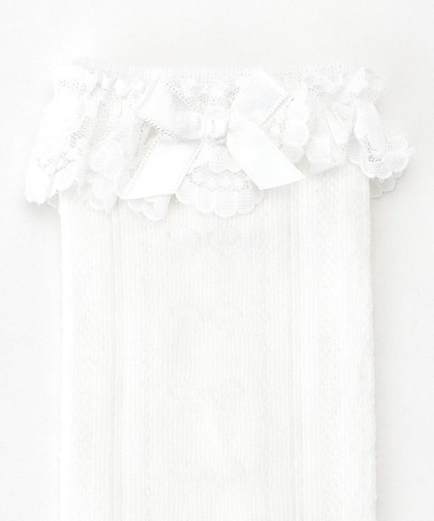 ANY KIDS レースハイソックス ホワイト