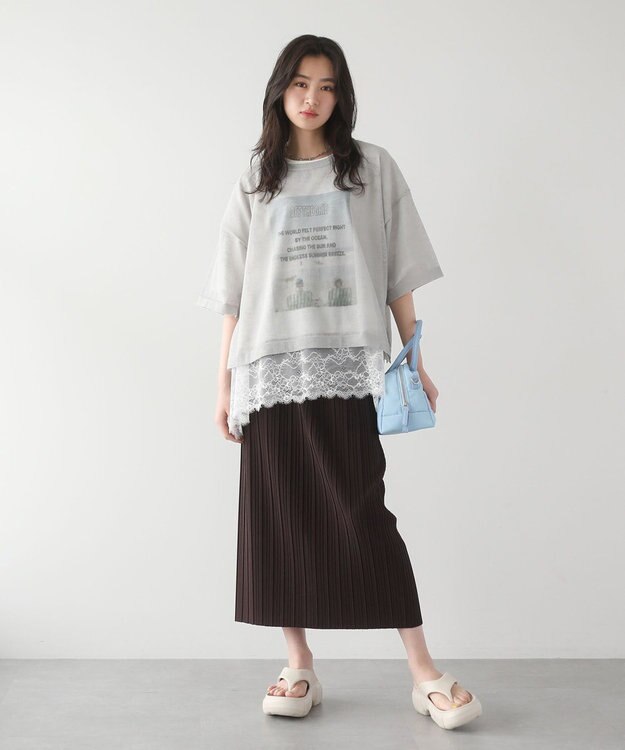Green Parks 裾イレヘムレースプルオーバー Off White