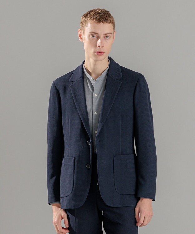 JOSEPH HOMME ソフトタックジャージー　ジャケット ネイビー系