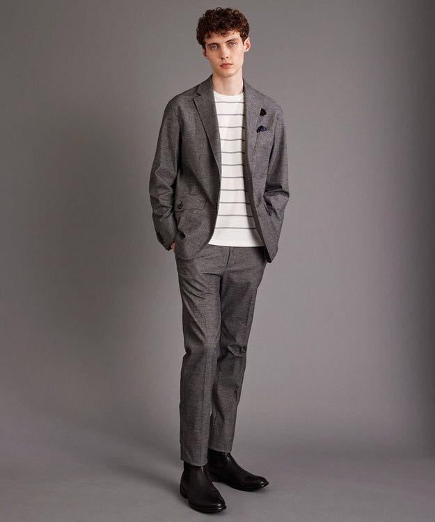 JOSEPH ABBOUD 【ストレッチ】メランジモールスキン パンツ グレー系