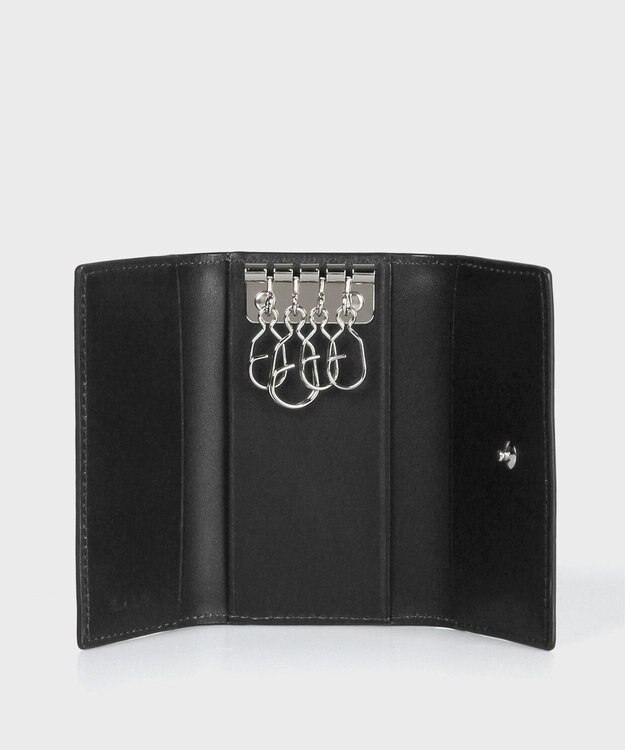 Paul Smith マーケトリーストライプラビット キーケース ブラック