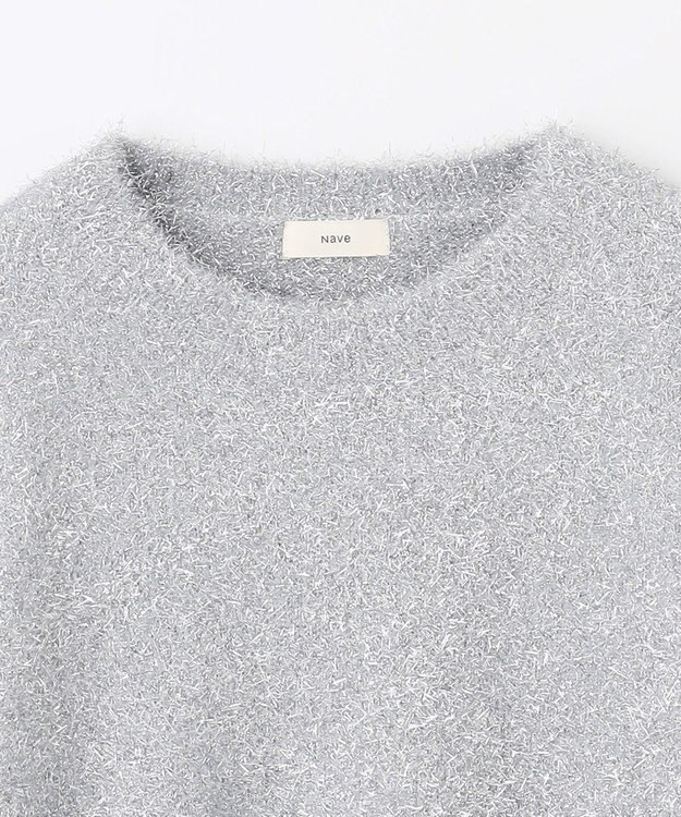 NAVE 【Nave・洗える】ラメニット プルオーバー シルバー系