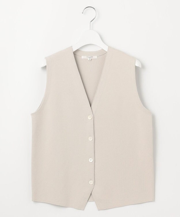 23区 S 【SLOW/一部店舗限定】Vネック ニットベスト ベージュ系