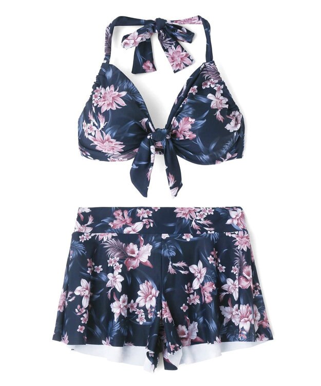 San-ai Resort（三愛水着楽園） 【新色ホワイト＆パープル入荷】４点セット水着　9M・11L【San-ai Resort（サンアイリゾート）】 ネイビー