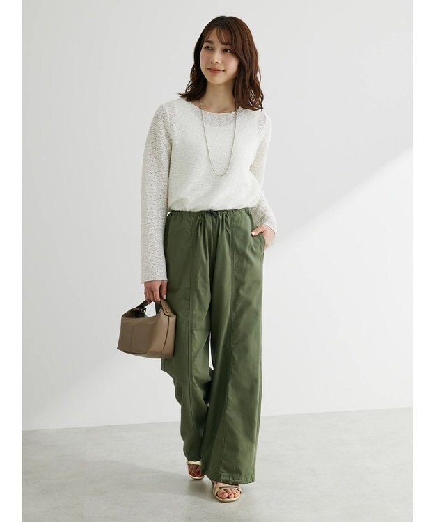 Green Parks ・Ｄｏｕｂｌｅ　Ｆｌａｇｓ　ミニリップイージーパンツ Khaki