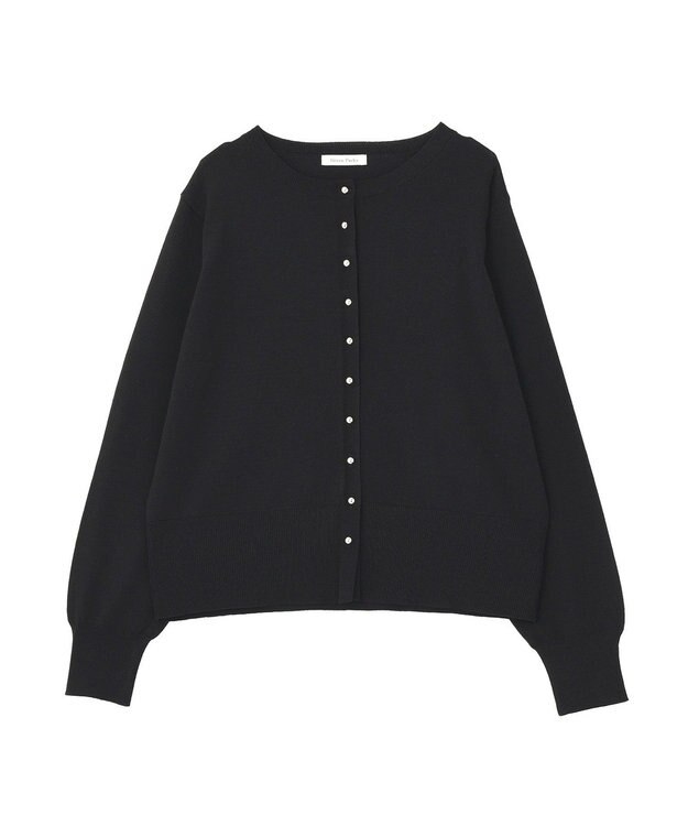 Green Parks 金釦コンパクトニットカーディガン Black