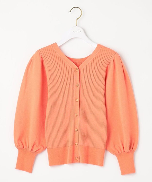 ANY SIS 【洗える】フラワーカラー2WAY ニット マリーゴールド