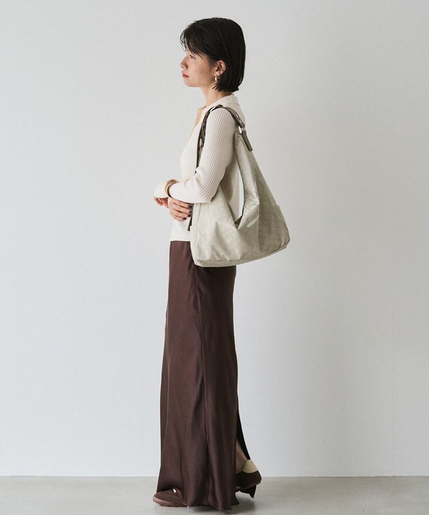 russet ステンシル風プリント ナイロン2WAYショルダーバッグ(SF-271) Ecru