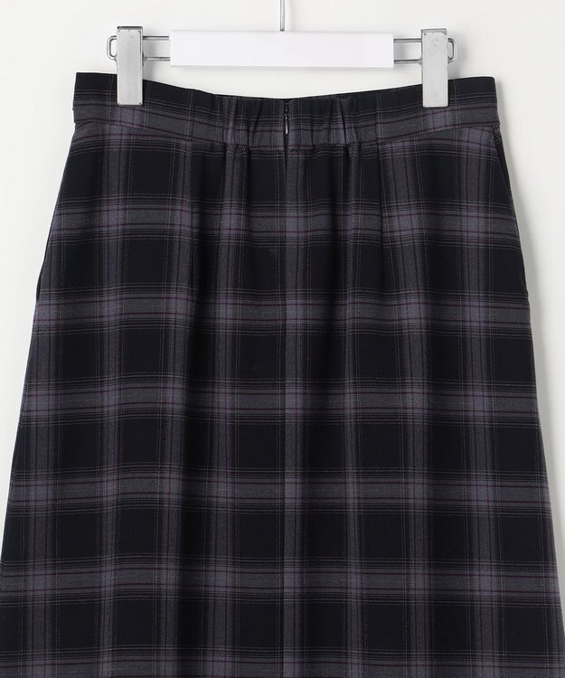 ANY SIS ビューティサーモ2WAYストレッチチェック スカート ネイビータータン