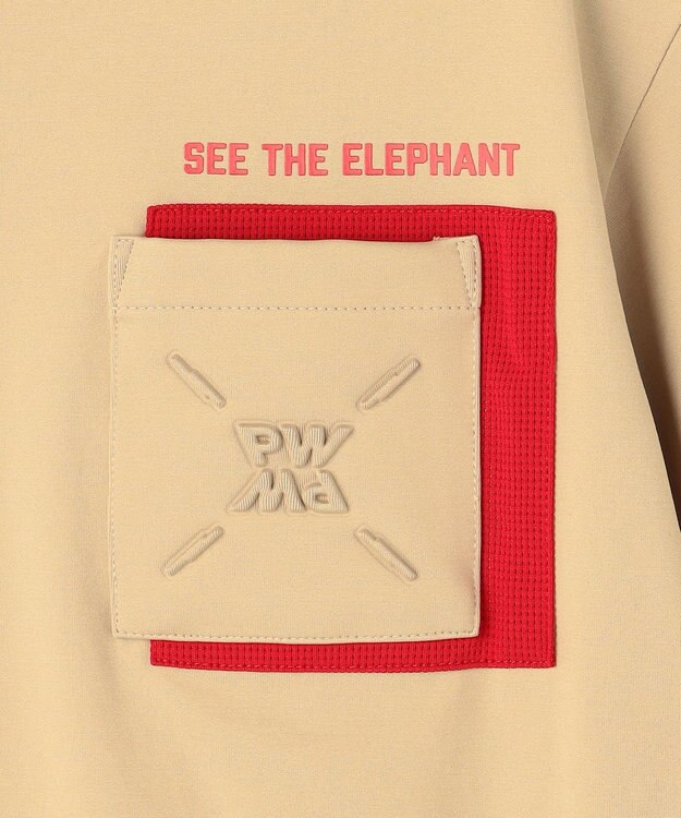 PW CIRCULUS 【WOMEN】ポケットモックネック ゴルフウェア レディース ベージュ系