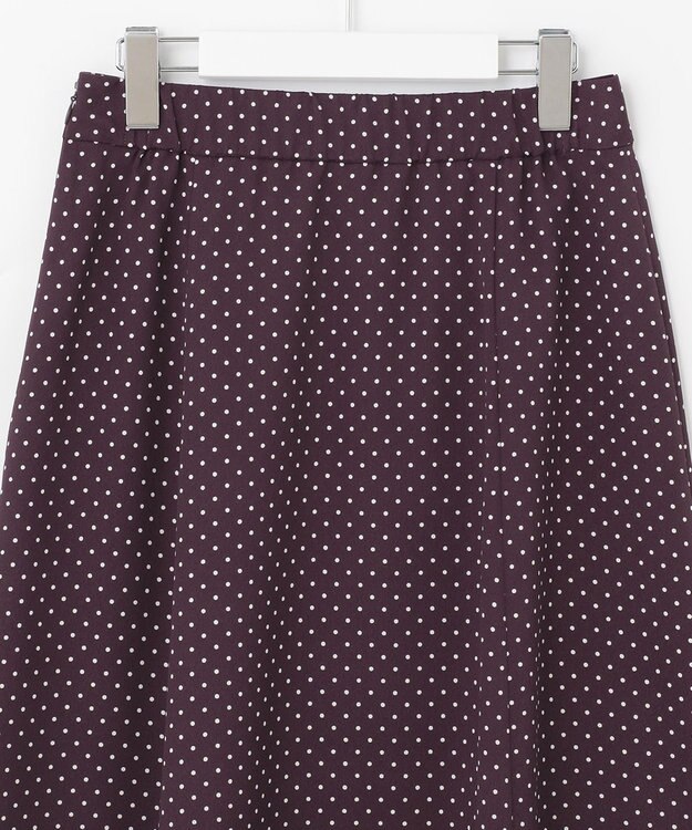 J.PRESS LADIES 【洗える】 ドットプリント フレアー スカート パープル系5