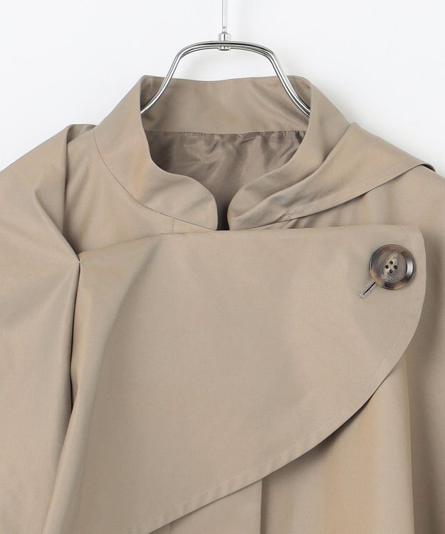 #Newans 【撥水】ラップストールケープトレンチコート シャンブレーベージュ