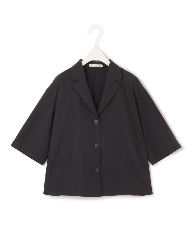 ICB 【洗える】 マイクロパナマボイル ジャケット ブラック系