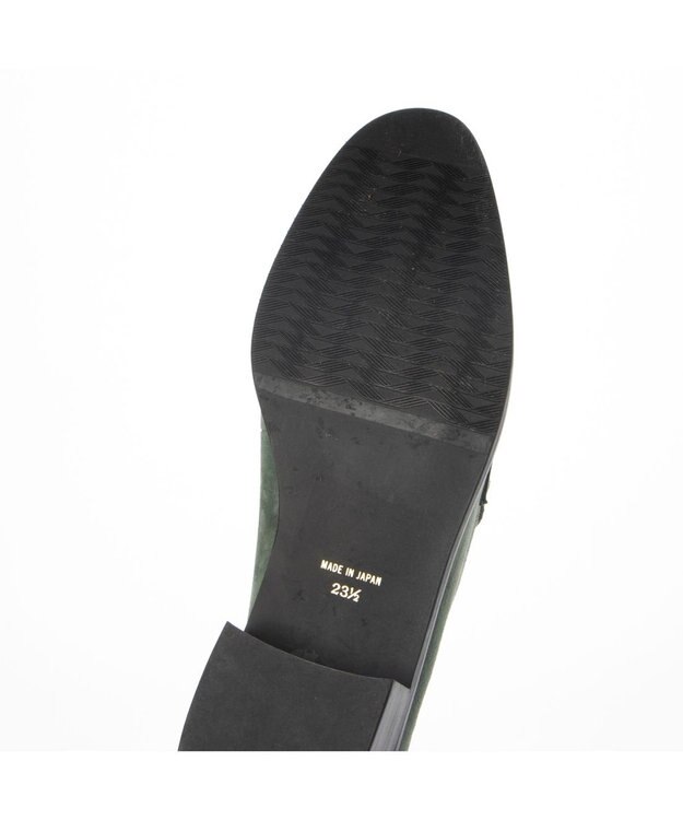 MODE ET JACOMO <carino>ゴールドチェーンローファー グリーンスエード