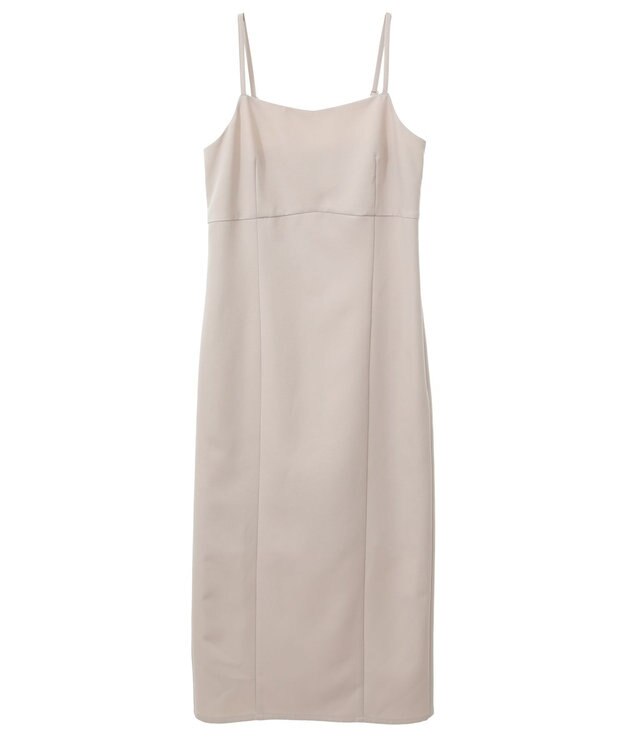 earth music&ecology SET2点フリルボレロ＋ナローワンピース ライトベージュ