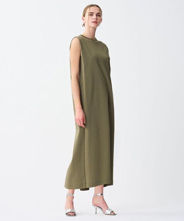 uncrave ダブルフェイスジャージー ワンピース カーキ