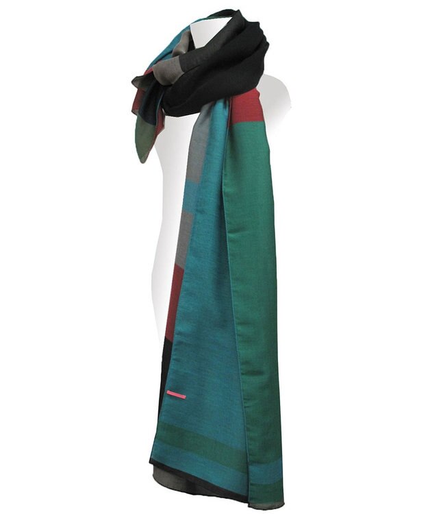 POLS コットンレイヤーストール ブラウン