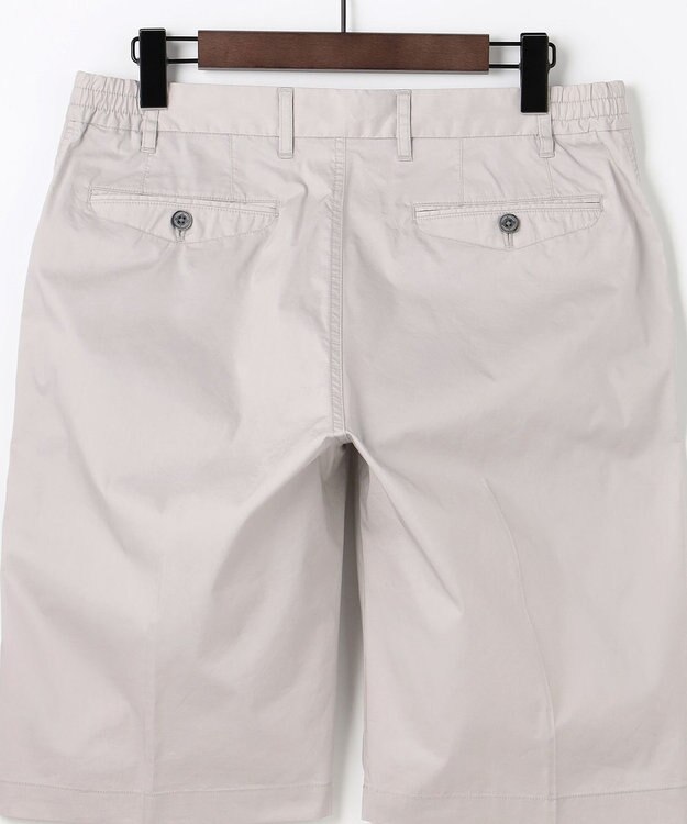 JOSEPH ABBOUD 【ウエストも伸びる!/JAPANファブリック】ヴィンテージコットンストレッチ ショート パンツ ライトグレー系