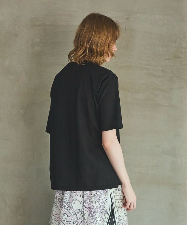 GRACE CONTINENTAL ステンシルレタードT ブラック