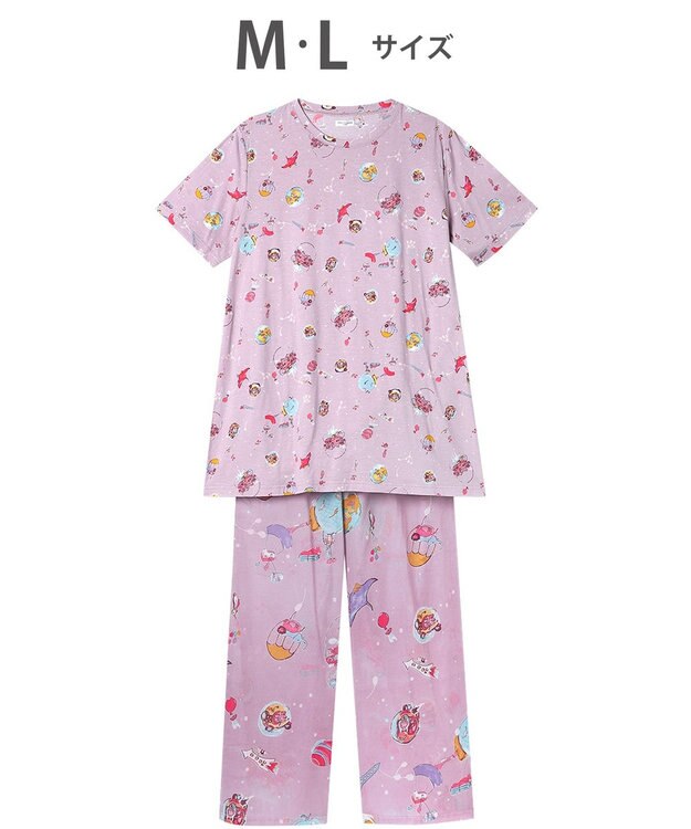 tsumori chisato SLEEP ツモリチサト パジャマ 5分袖 半袖 長ズボン 綿混(トップス) 綿100%(ボトムス) レディース UDT141 /ワコール ピンク