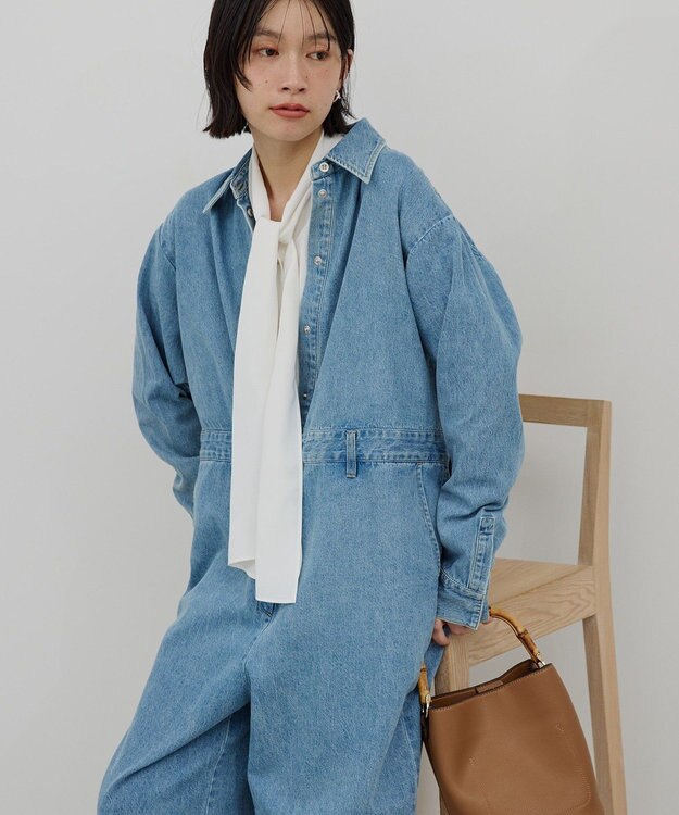 AMERICAN HOLIC 【イージーケア】ナロータイブラウス Off White