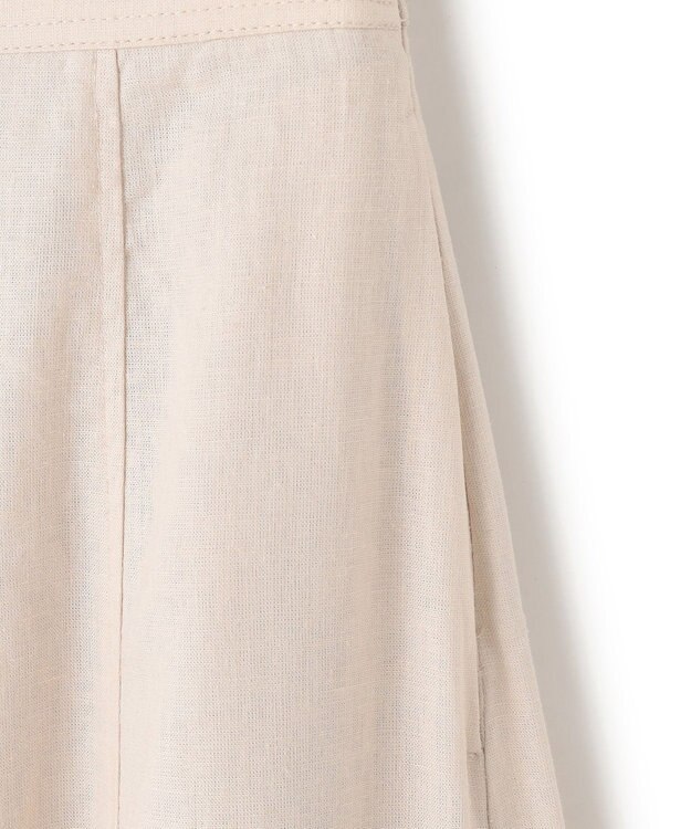 UNFILO リネンレーヨン セミフレアスカート ベージュ