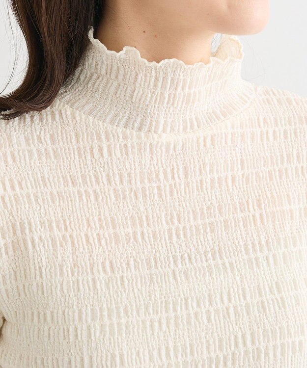 Green Parks ・Ｐｅｔｉｔ　Ｆｌｅｕｒ　ジャガードハイネックロンＴ Off White