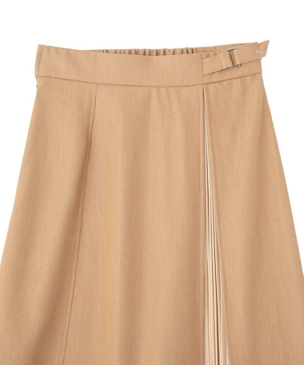 YECCA VECCA プリーツMIXフレアスカート Beige