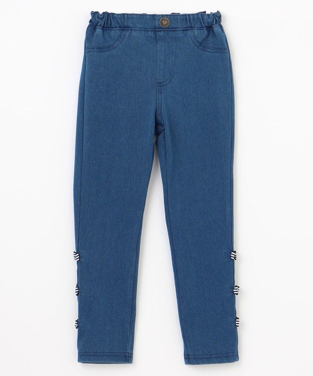 ANY KIDS カットデニム ガーリーパンツ ネイビー